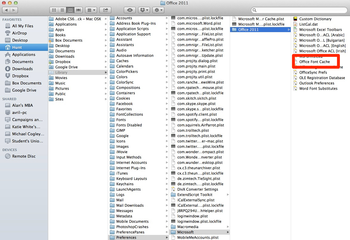 change font size of open file menu \microsoft word 2011 for mac\