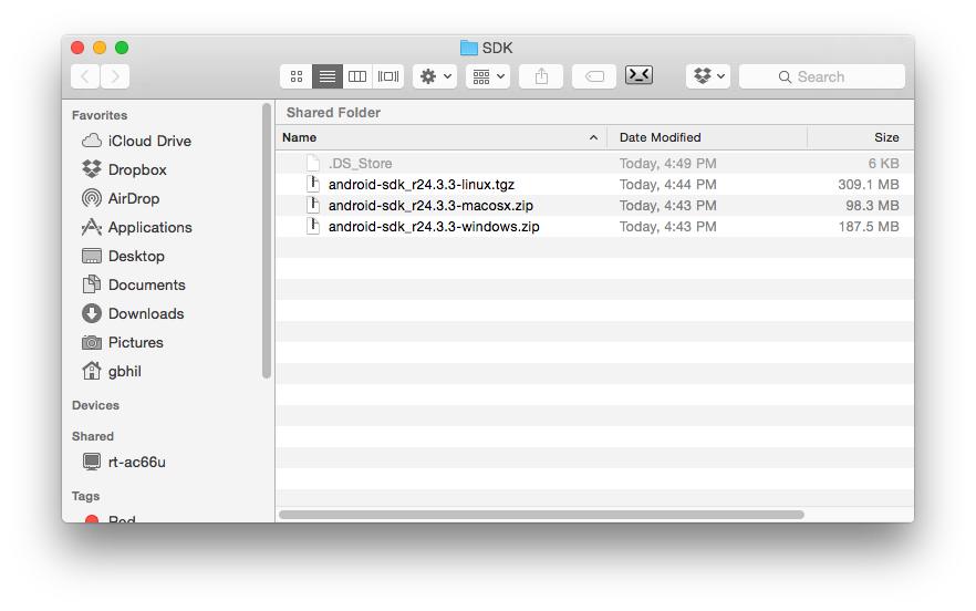 Android sdk manager for mac